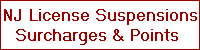 NJ License Suspensions
Surcharges & Points 